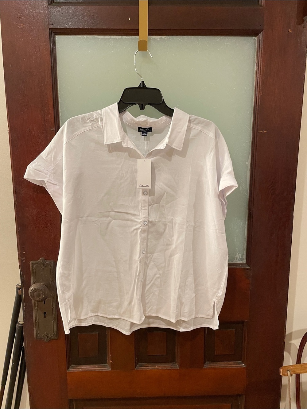 Splendid White Collared Button-Front Shirt